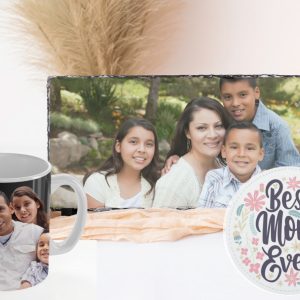 Mom's Rock Slate Frame Gift Set