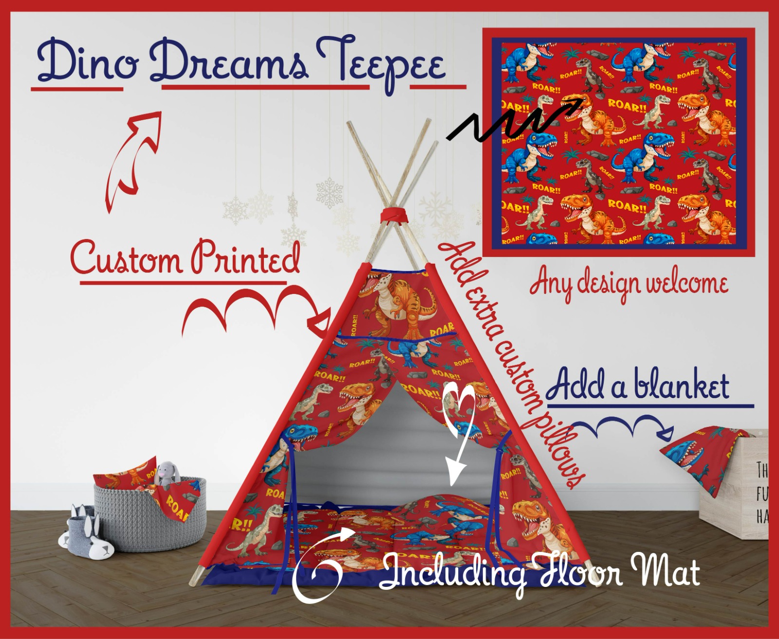 Handcrafted Teepee Tent for Kids - Image 2