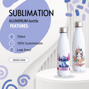 Custom 750ml Aluminum Sublimation Bottles