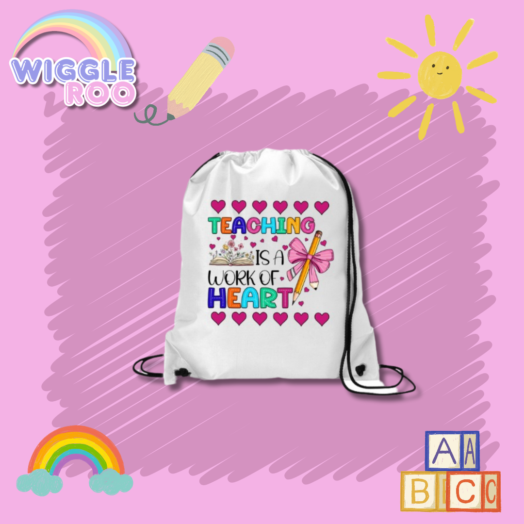 Personalized Teacher Drawstring Bags - Image 4