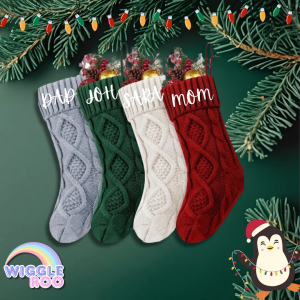 Embroidered Knit Stockings