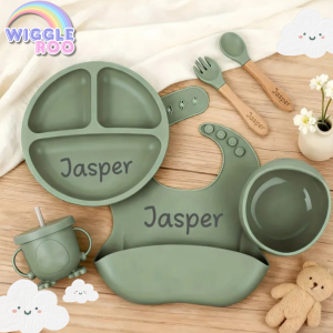 Custom Silicone Baby Feeding Set – 6pc