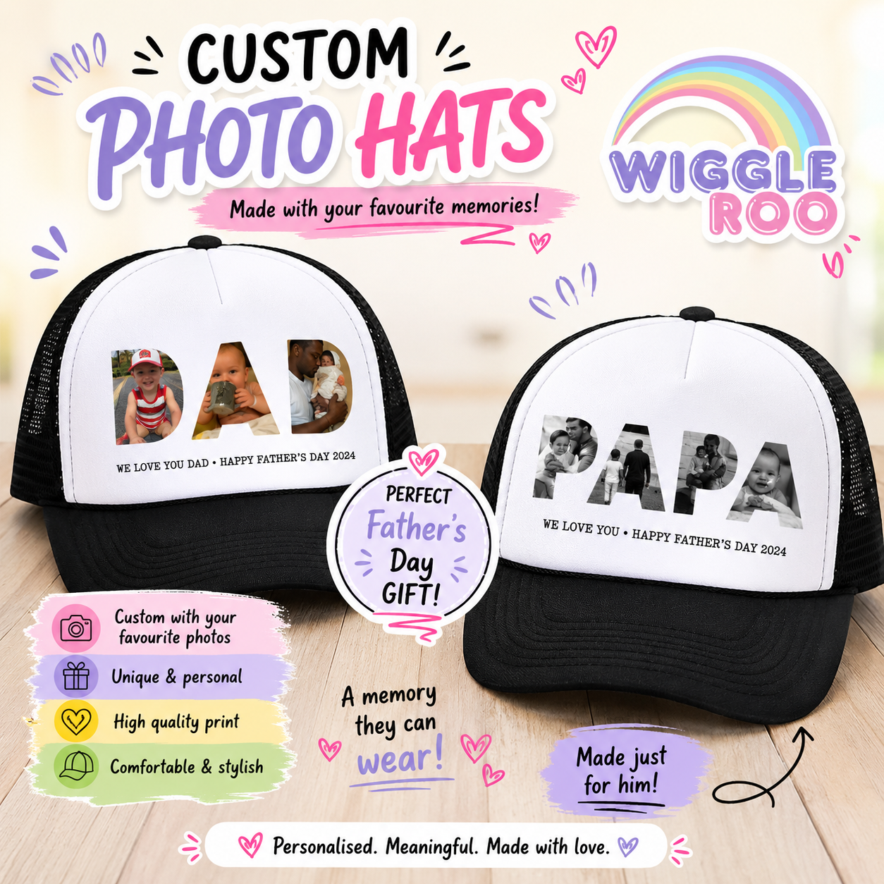 Personalised Photo Cap