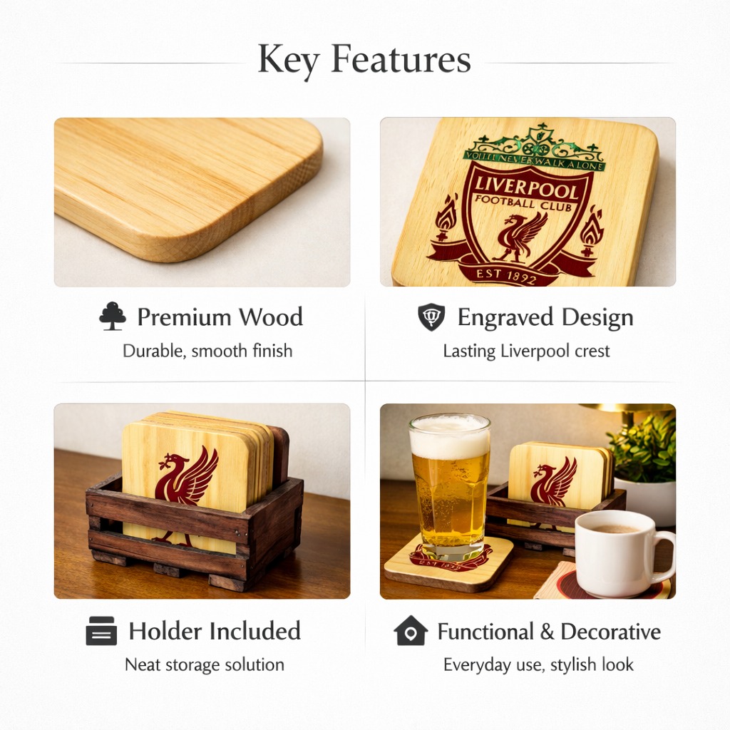 CUSTOM WOODEN COASTER SET - Image 2